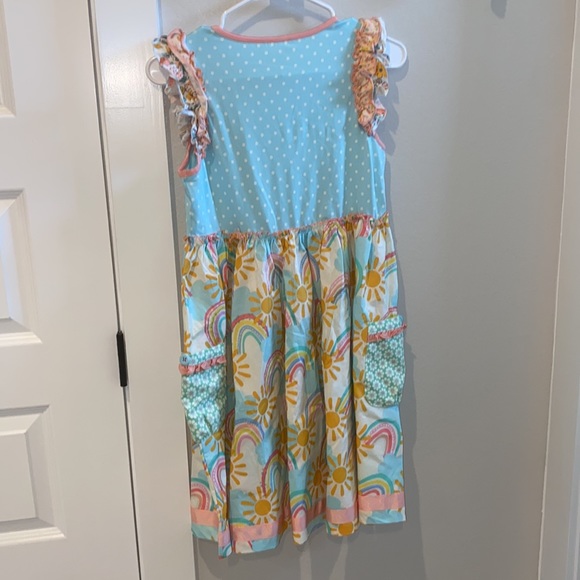 New with Tags Size 16 Matilda Jane Sun Rainbow Print Dress with pockets 🌈 - Picture 7 of 7